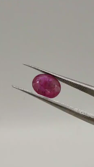 2.30ct 8.3x6.9mm Oval Natural Unheated Ruby