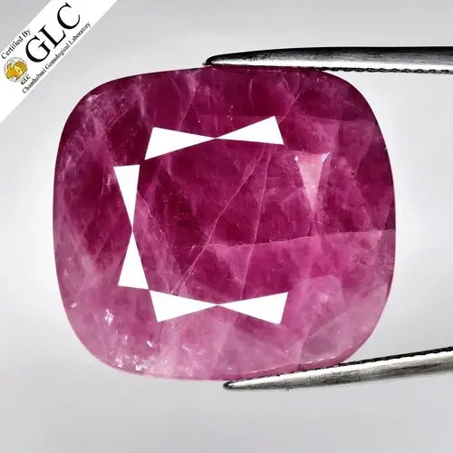 46.19ct Cushion Natural Purple Red Ruby - Heated,  Africa