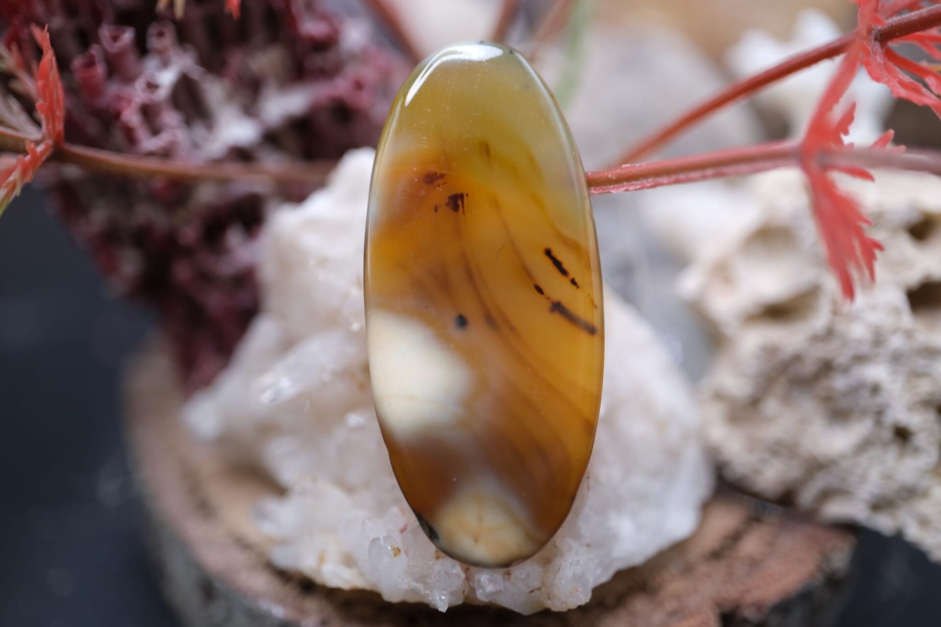13.65ct 37.2x16.7mm Oval Natural Montena Agate