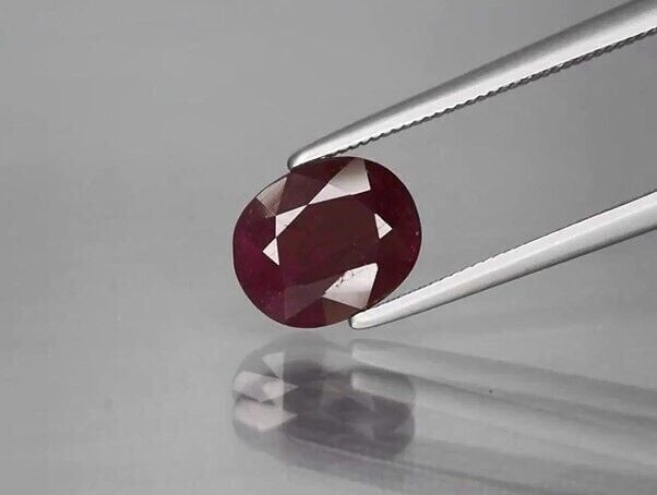 1.66ct 8.3x6.8mm Oval Red Ruby Madagascar *Heated