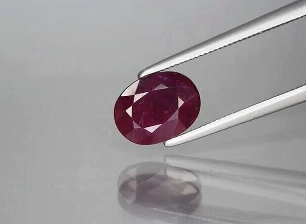 1.58ct 8.5x6.5mm Oval Red Ruby Madagascar *Heated