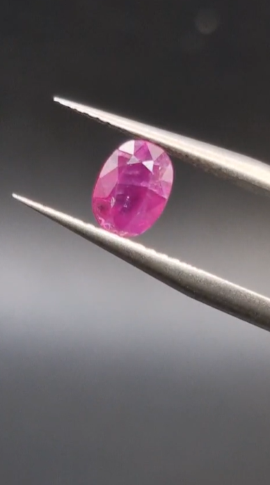 1.20ct 7.2x5.2mm Oval Natural Ruby Tanzania , Heated