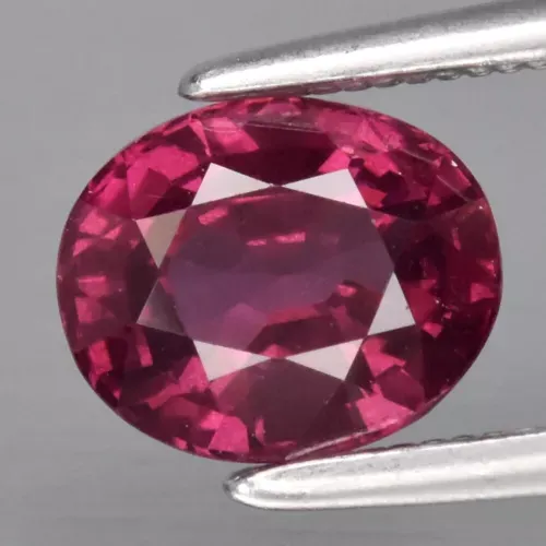 1.67ct 7.2x6mm Oval Natural Purplish Pink Rhodolite Garnet Gemstone, Mozambique