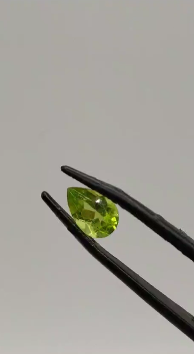 1.45ct 8.8x5.9mm VS Pear Natural Untreated Green Peridot, Brazil