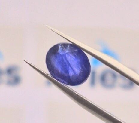 3.45ct 9.3x7.5mm Oval Natural Blue Sapphire ( Glass Fillin