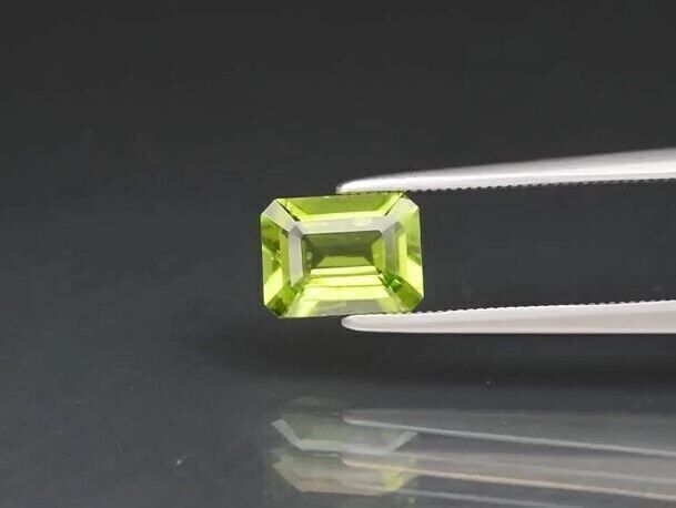 1.58ct 8x6mm VS Octagon Natural Untreated Green Peridot, Myanmar