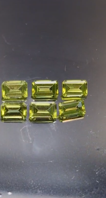 3.71ct 6x4mm Emerald Cut Natural Peridot Pakistan