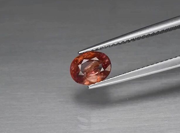 1.55ct 7.2x5.5mm Oval Natural Gentle Heat Pinkish Champagne Zircon, Tanzania
