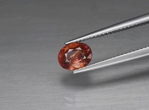 1.55ct 7.2x5.5mm Oval Natural Gentle Heat Pinkish Champagne Zircon, Tanzania