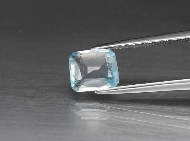 1.68ct 7.3x6.4mm VS Octagon Natural Gentle Heat Blue Zircon, Africa