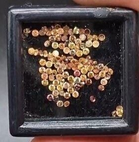 2.25ct 1.45mm Round Fancy Lot Natural Sapphire