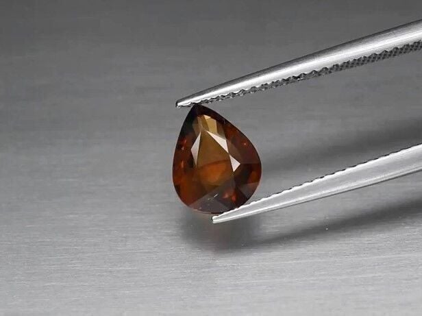 1.50ct 8.4x6.7mm Pear Natural Yellow Zircon Unheated Tanzania