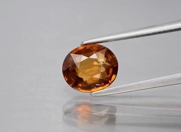 2.19ct 8.2x7mm Oval Natural unheated Orange Zircon, Tanzania