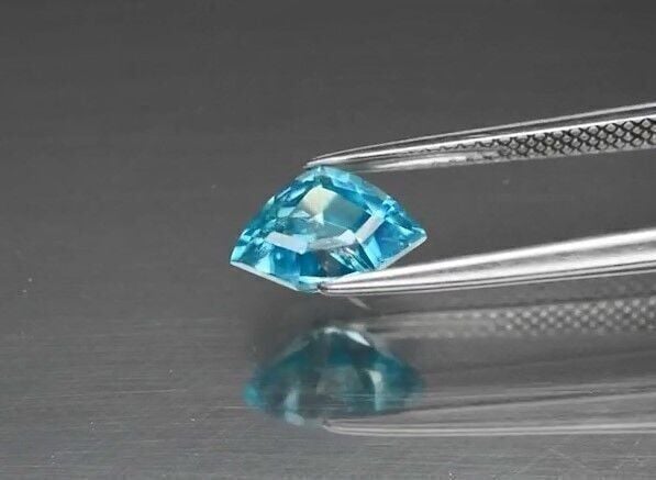 2.40ct 9.3x7mm Fancy Natural Gentle Heat Blue Zircon, Cambodia