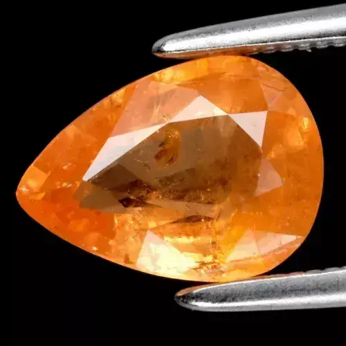 1.67ct 8.7x6.3mm Pear Natural Orange Spessartite Garnet Gemstone, Namibia