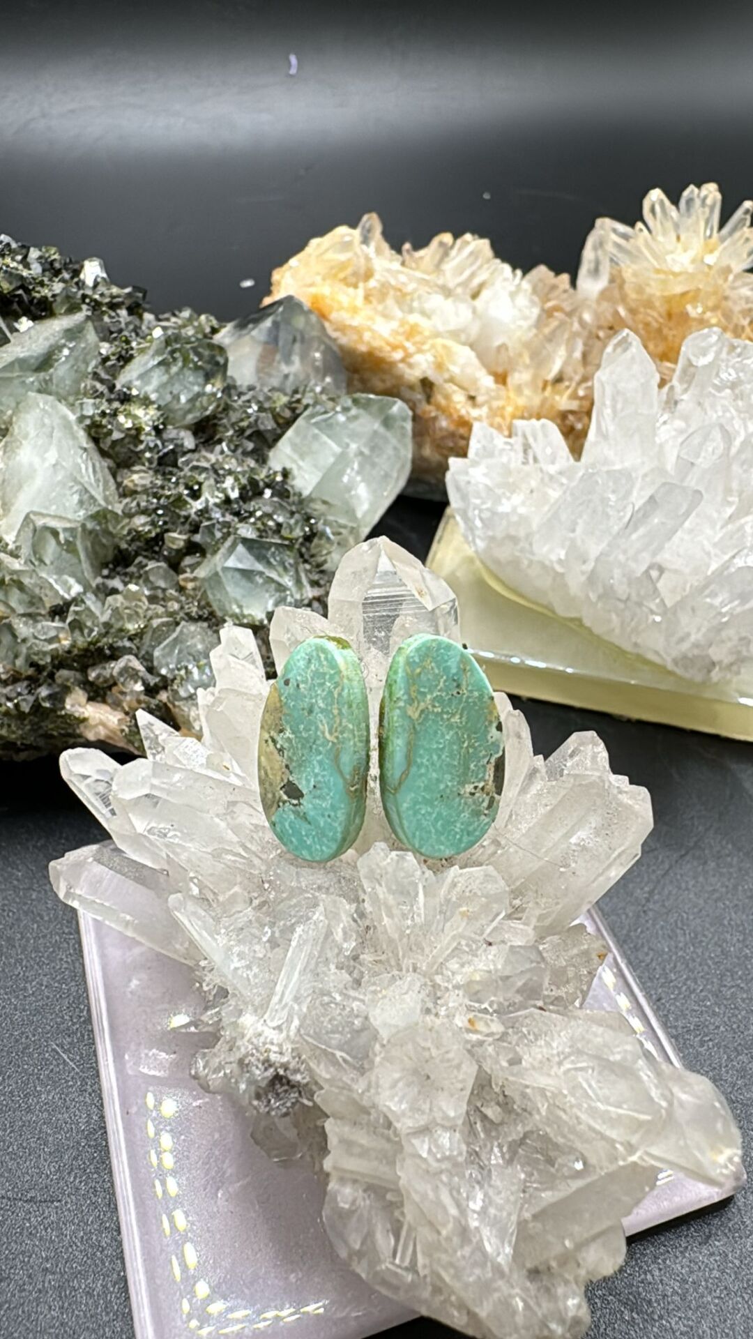 7.10ct 16.60x9.77mm Natural Turquase Pair