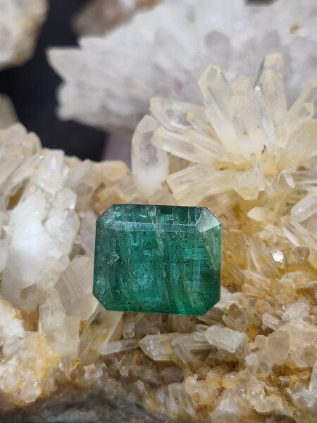 IGSL Sertifikalı - 11.85ct 14.02x11.77mm Natural Octagon Zambian Emerald