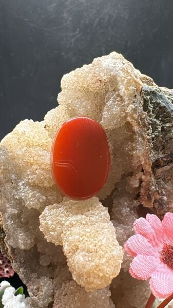 18.55ct 22,4x15,7 mm Natural Agate Yemen