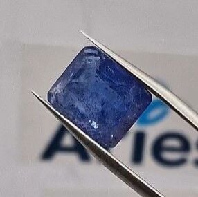 6.51ct 12.3x10.3mm Octagon Natural Violet Blue Tanzanite