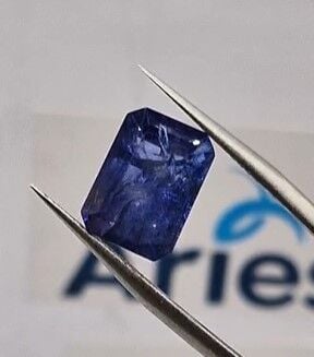 4.81ct 11.6x8.2mm Octagon Natural Violet Blue Tanzanite