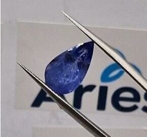 4.00ct 14.3x8.4mm Pear Natural Violet Blue Tanzanite