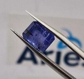 3.64ct 9.6x7.4mm Octagon Natural Violet Blue Tanzanite