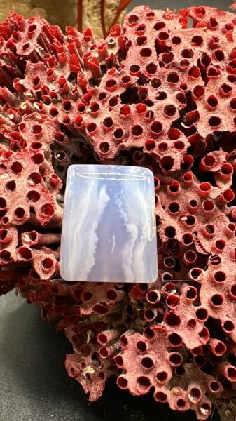 18.90ct 18,4x15,8 mm Natural Blue Lace Agate