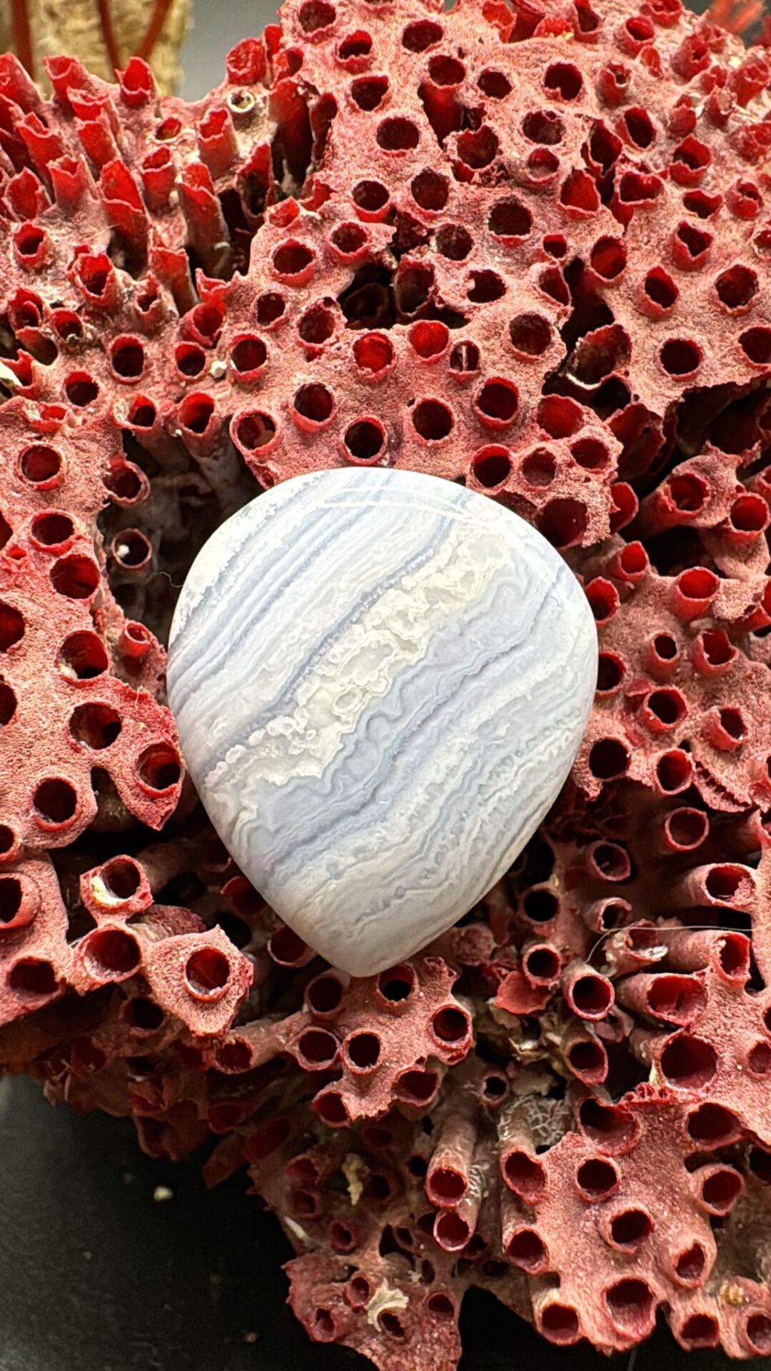 15.90ct 22,3x18,8 mm Natural Blue Lace Agate