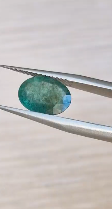 1.86ct 9.8x7.2mm Oval Natural Emerald Zambia
