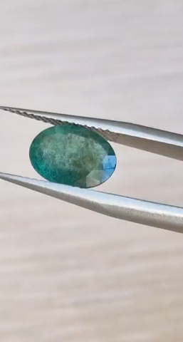 1.86ct 9.8x7.2mm Oval Natural Emerald Zambia