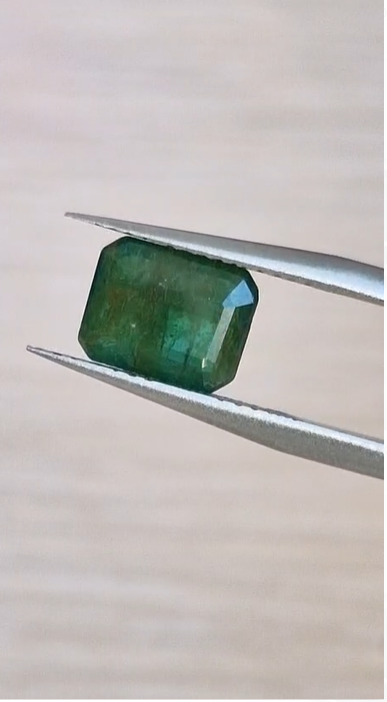 1.92ct 8.4x7.7mm Octagon Natural Emerald Zambia