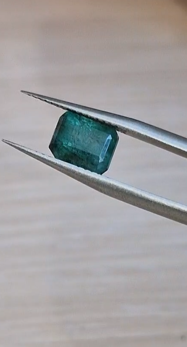 2.14ct 7.9x6.2mm Octagon Natural Emerald Zambia