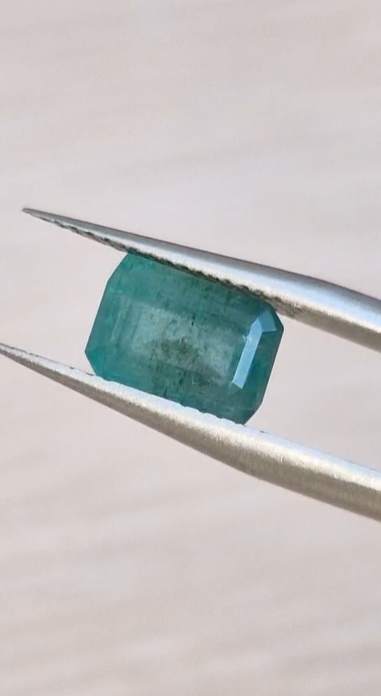 2.44ct 8.8x6.1mm Octagon Natural Emerald Zambia