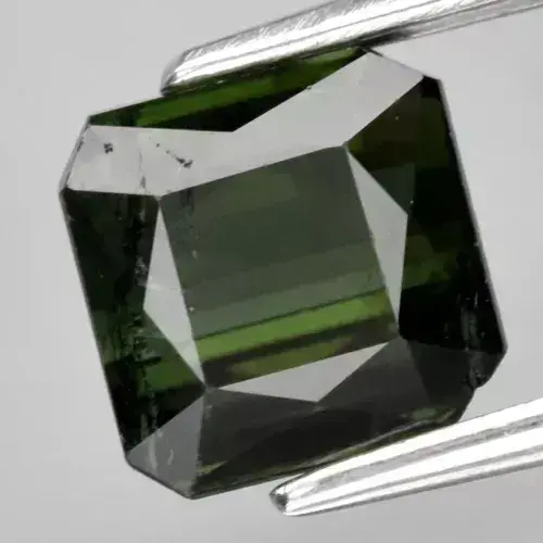 1.99ct 6.8x6.5mm Octagon Natural Unheated Green Tourmaline Gemstone, Tanzania