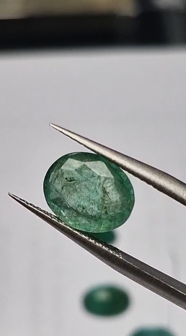 2.53ct 10.4x8.4mm Oval Natural Emerald Zambia