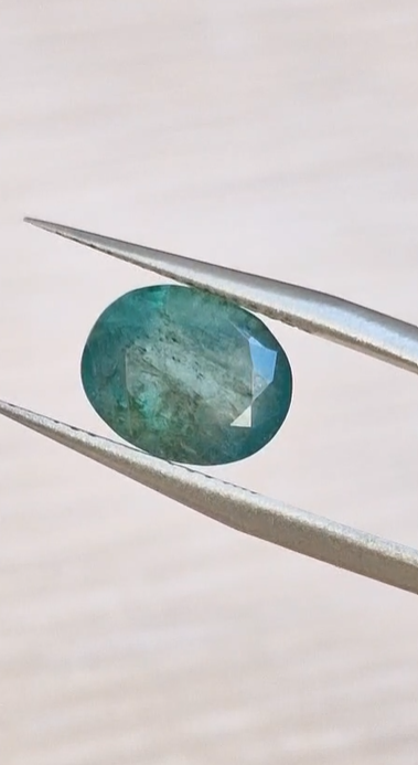 2.71ct 9.8x7.8mm Oval Natural Emerald Zambia