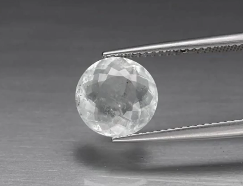 2.40ct 9.4mm Round Natural Unheated Light Greenish Blue Aquamarine, Brazil