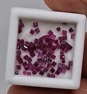 4.57ct 1.5 to 2.2mm Square Lot Natural Ruby , Heated