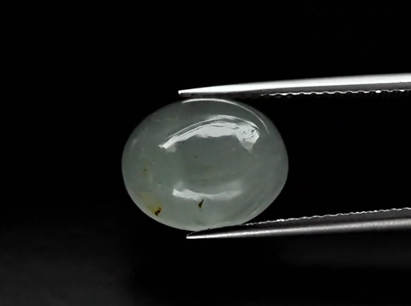 4.11ct 12x9.7mm Oval Cabochon Natural Unheated Greenish Blue Aquamarine, Africa