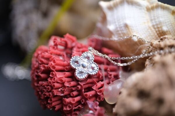 0.56ct Natural Beyaz Topaz (Unheated) Gümüş Kolye