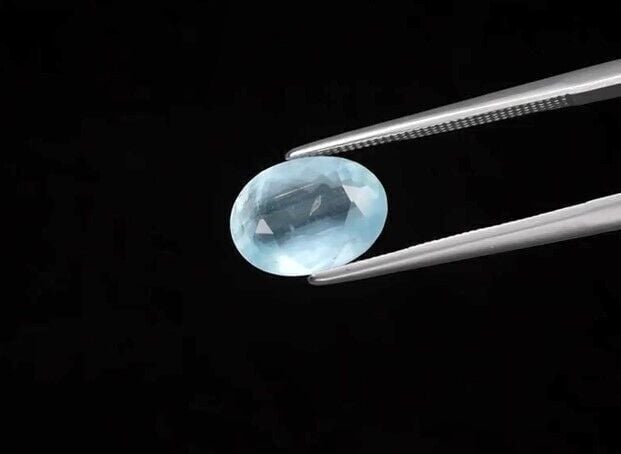 2.09ct 10.3x7.6mm Oval Natural Unheated Blue Aquamarine, Brazil