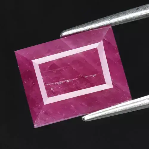 4.18ct 10.5x8.5mm Baguette Purplish Red Ruby Gemstone Myanmar *Heated