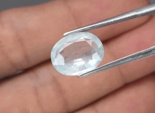 4.75ct 13.2x10.3mm Oval Natural Unheated Blue Aquamarine, Brazil