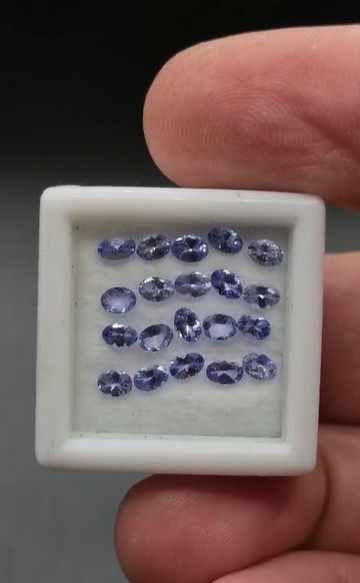 2.56ct 3.8x2.7mm 20pcs Lot Oval Natural Tanzanite