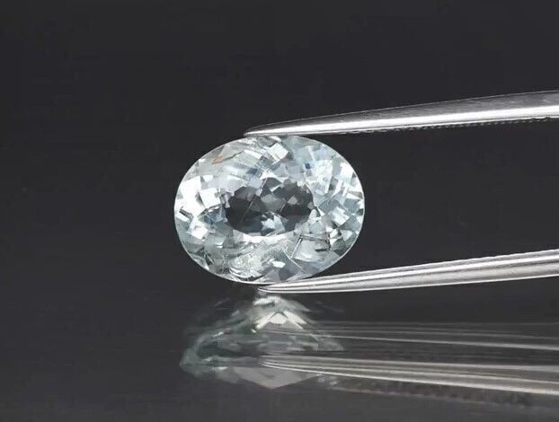 3.39ct 11.4x8.8mm Oval Natural Unheated Greenish Blue Aquamarine, Brazil