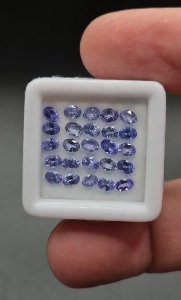 3.96ct 4x3mm 25pcs Lot Oval Natural Tanzanite