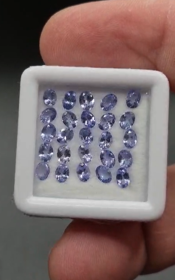 3.56ct 3.8x2.9mm 25pcs Lot Oval Natural Tanzanite