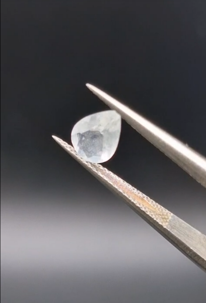 0.51ct 7x5.1mm Pear Natural Unheated Blue Aquamarine