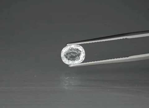 1.31ct 7.5x6.2mm Oval Natural Unheated Light Blue Auamarine Brazil