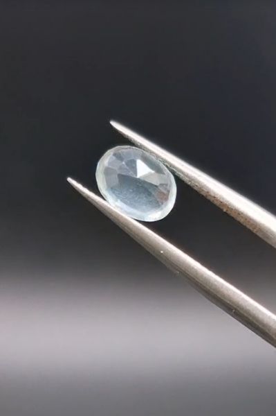 1.06ct 7.3x5.4mm Oval Natural Unheated Blue Aquamarine